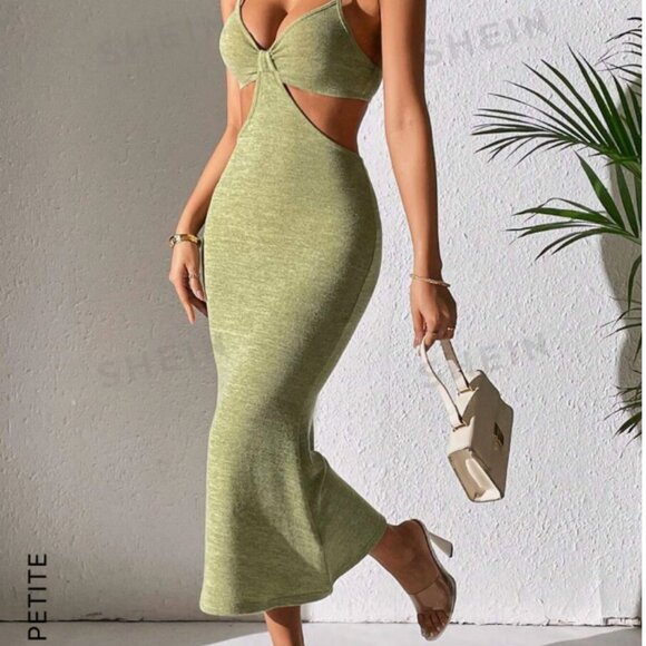 Sage Green Bow Maxi Dress, Size M, Shein - Picture 3 of 3